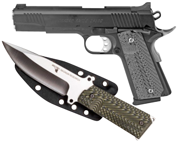 MAGNUM RESEARCH 1911G 10MM 5.01" BARREL 8-ROUNDS WITH 1911 KNIFE & SHEATH magnum research 1911g 1 4