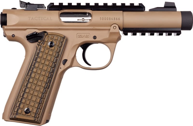 Ruger Mark Iv 22/45 Tactical Flat Dark Earth .22 Lr 4.4&Quot; Barrel 10-Rounds Ruger Mark Iv 22 45 Tactical 1 1