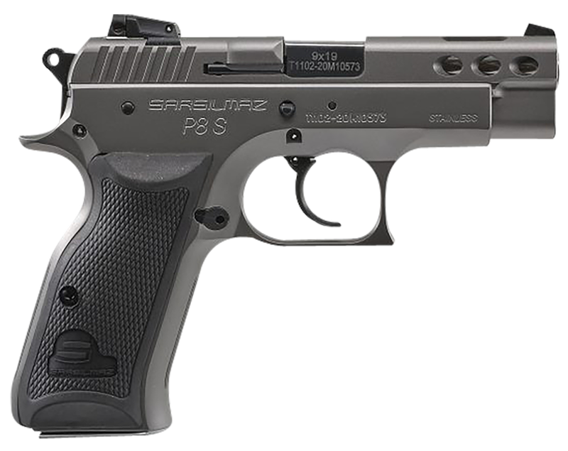 Sar Usa P8S Compact Stainless 9Mm 3.8&Quot; Barrel 17-Rounds Sar P8S Compact 1 1