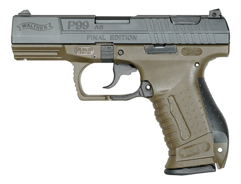 Walther P99 Od Green 9Mm 4&Quot; Barrel 15-Rounds Final Edition Walther P99 1 1