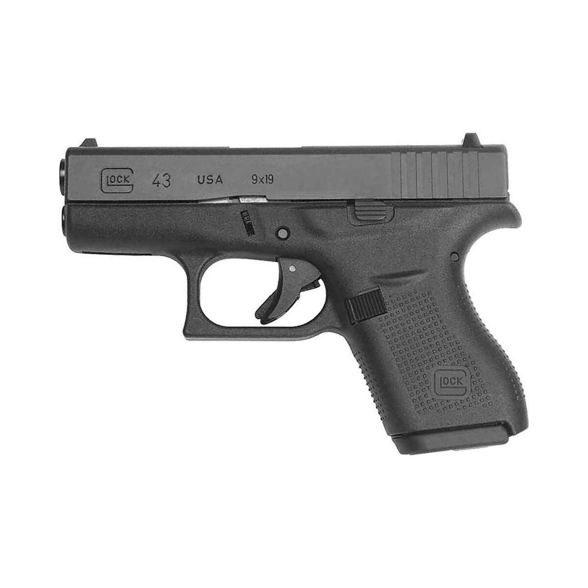 Glock 43 9Mm Luger 3.41In Black Nitrite Pistol - 6+1 Rounds Glock 43 9Mm Luger 341In Black Nitrite Pistol 61 Rounds 1431143 1