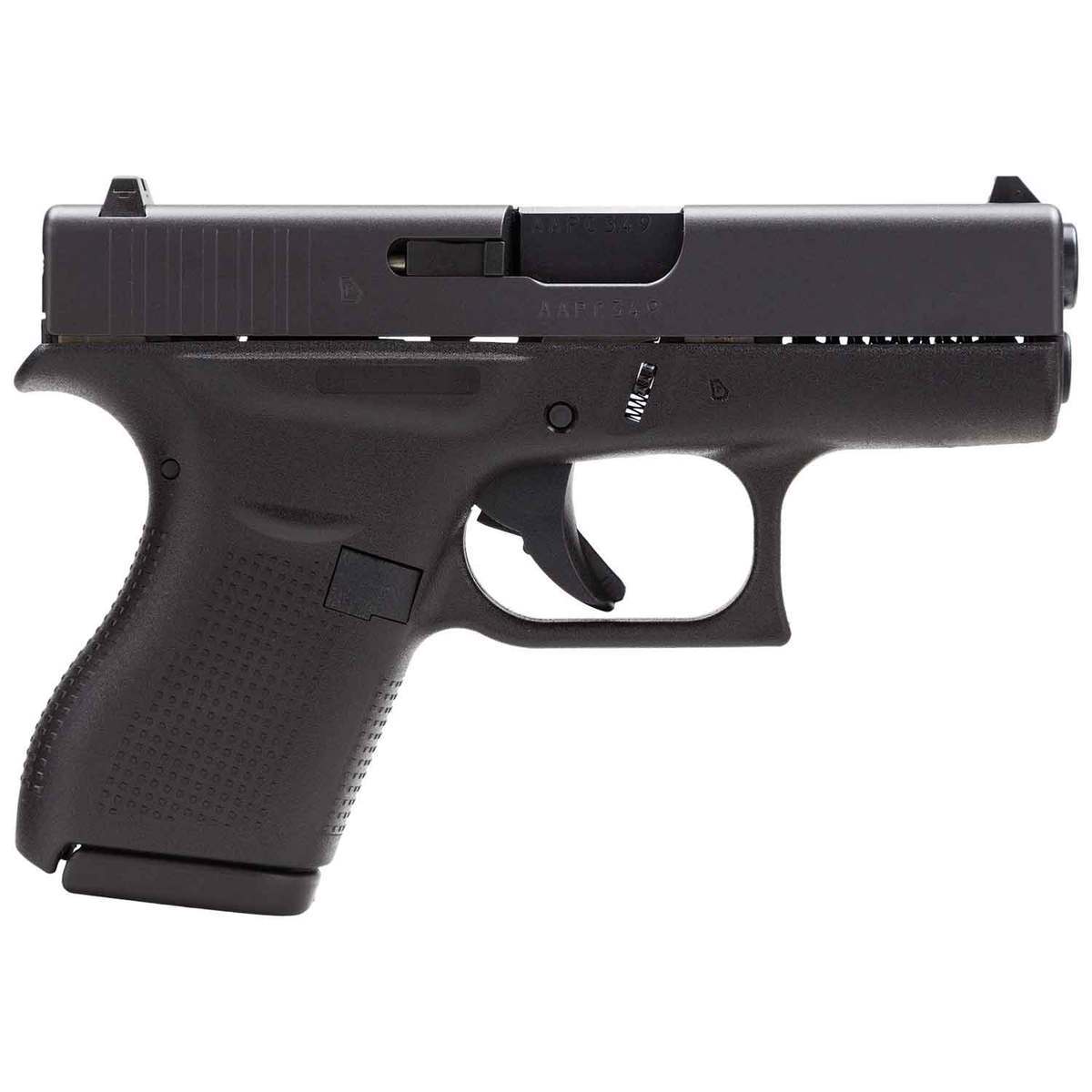 Glock 42 White Dot 380 Auto (Acp) 3.25In Black Pistol - 6+1 Rounds Glock G42 White Dot 380 Auto Acp 325In Black Pistol 61 Rounds 1386274 1