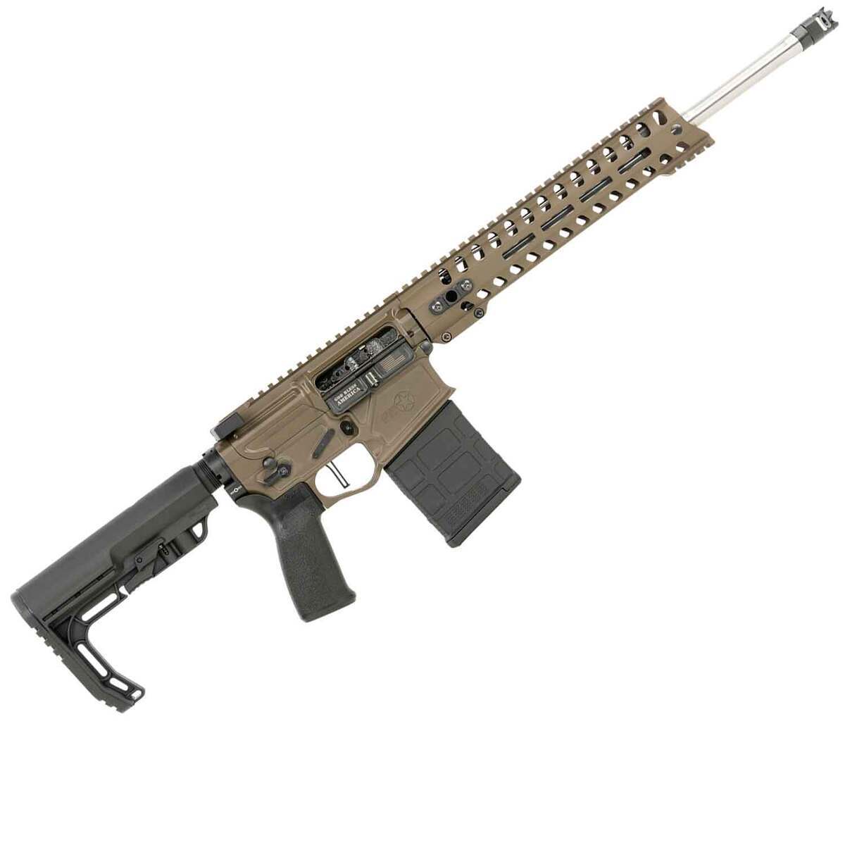 Patriot Ordnance Factory Rogue 7.62Mm Nato 16.5In Patriot Brown Cerakote Semi Automatic Modern Sporting Rifle - 20+1 Rounds Patriot Ordnance Factory Rogue 762Mm Nato 165In Patriot Brown Cerakote Semi Automatic Modern Sporting Rifle 201 Rounds 1783214 1