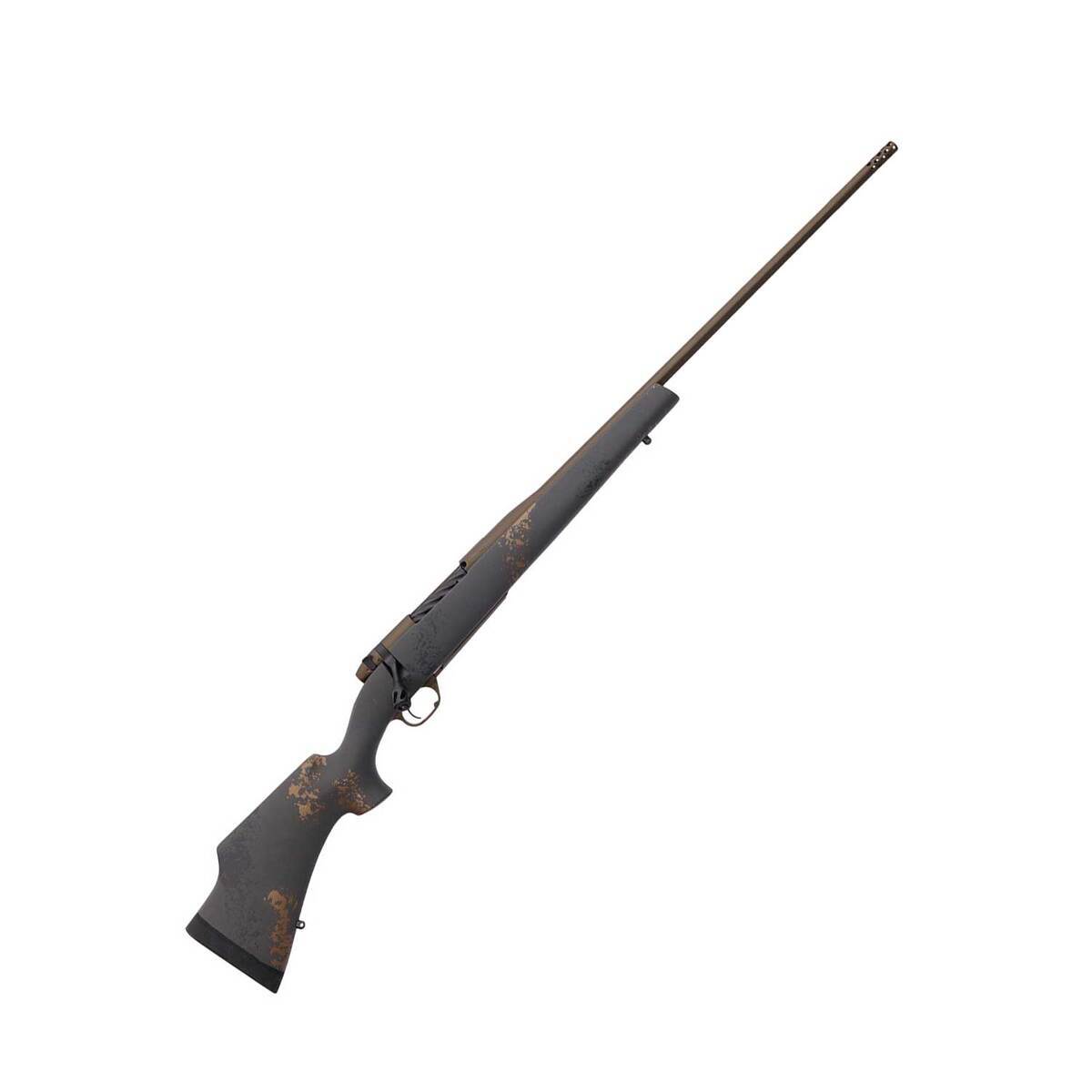 Weatherby Mark V Camilla Ultra Lightweight Midnight Bronze Cerakote Black Smoke Gold Sponged Bolt Action Rifle - 240 Weatherby Magnum Weatherby Mark V Camilla Ultra Lightweight Midnight Bronze Cerakote Black Smoke Gold Sponged Bolt Action Rifle 240 Weatherby Magnum 24In 1716524 1