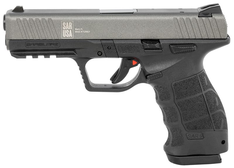 Sar Usa Sar9 Pistol Black/Platinum 9Mm 4.40&Quot; Barrel 17-Rounds 3-Dot Contrast Sights 137785 A