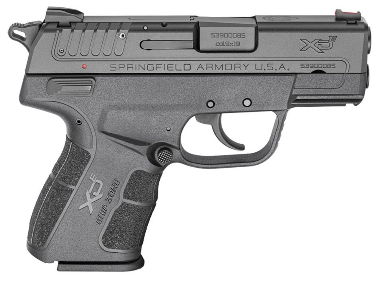 Springfield Xd-E 9Mm 3.3&Quot; Barrel Fiber Optic Sight Ambidextrous Safety 9Rd Mag