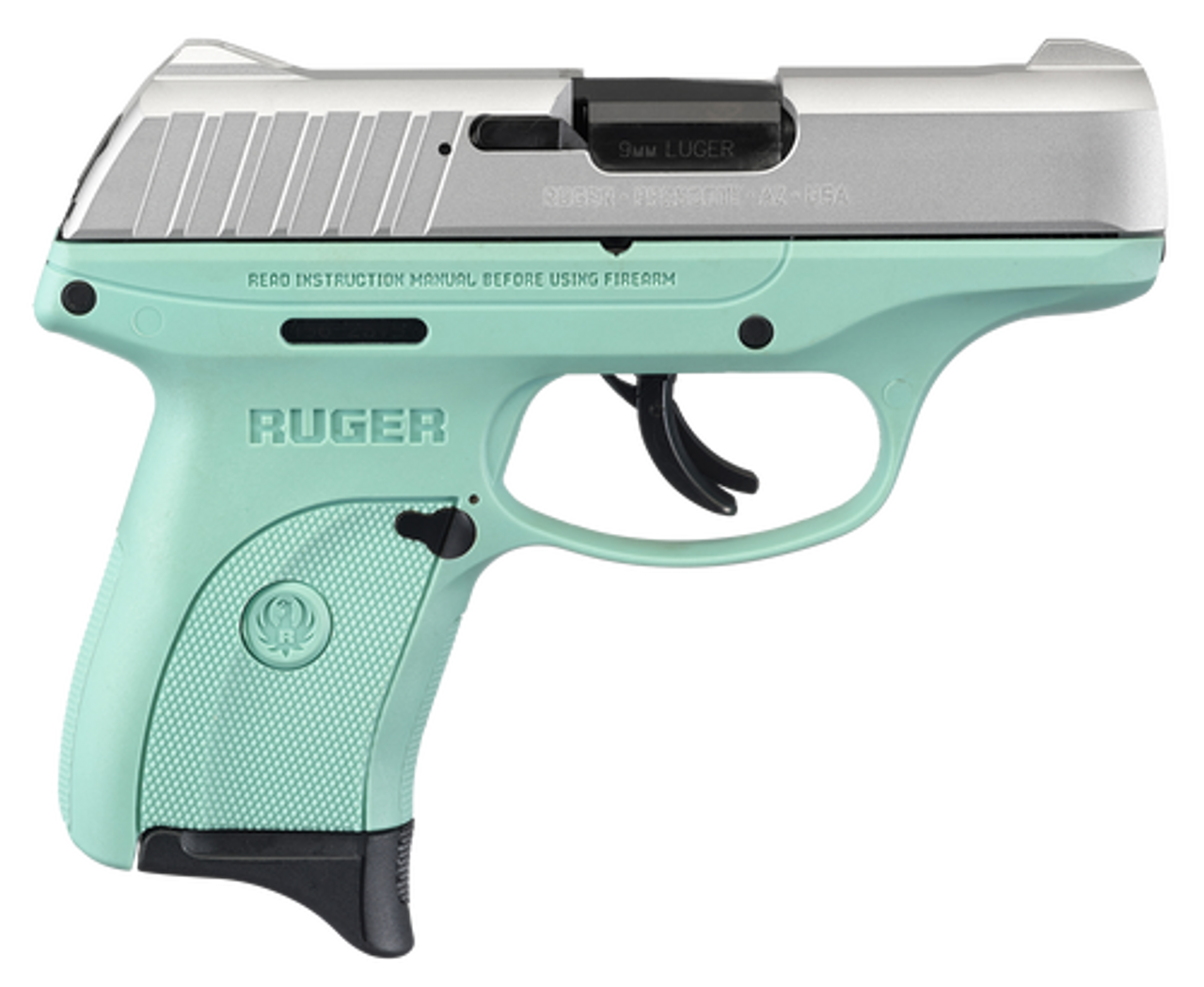 Ruger Ec9S 9Mm 3&Quot; Barrel 7Rd Aluminum Cerakote/Turquoise