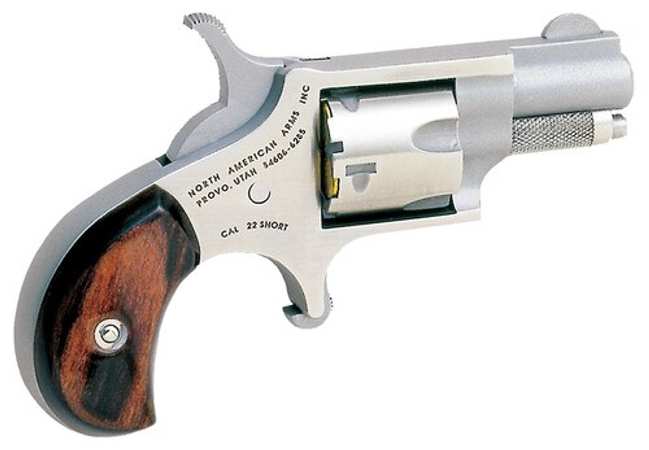 Naa 22 Short Mini-Revolver 1.12&Quot; Barrel 5Rd Rosewood Grip Ss