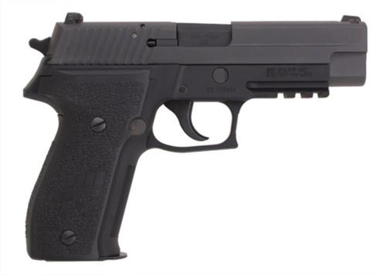 Sig P226 9Mm 4.4In Mk25 Black Da/Sa Siglite Polymer Grip (2) 10Rd Steel Mag Usn Anchor Uid Ca Compliant Phos.