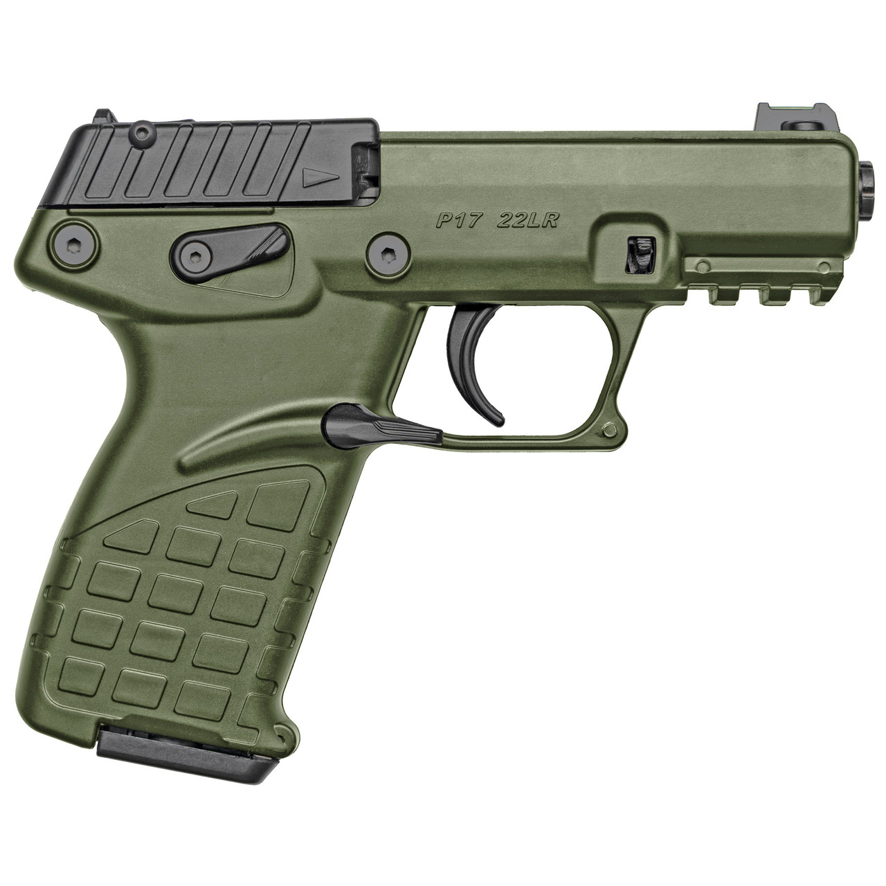 Kel-Tec P17 22 Lr 3.93&Quot; 16+1 Black Slide Green Polymer Frame Threaded Barrel 3 Magazines